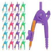 Pieces Compass Geometry Tool Multicolour Math Compass Drawing Compass for 20