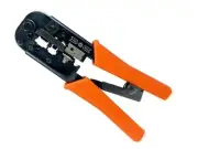 GIZWIZ Network Tool Crimp Cut Strip 6p 8p RJ-45 RJ-12 Ethernet Telephone Cables