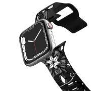 Apple Watch Series 7-9 (41mm) Impact Band mandala snowflakes mono apple watch band