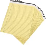 HOODANCOS 10pcs Legal Pads Perforated Memo Pads 80gsm Paper Wide Ruled Notepads Office School Notebook