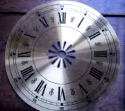 Classic Aluminium Metal Wall Clock Dial Face 6" Dia. Roman Numerals + BONUS