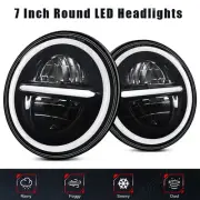 for Mazda RX-7 1979-1985 Pair 7" inch Round LED Headlights Bulbs Hi/Lo Lamps