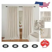 Elegant 84" Beige Sheer Curtains Set of 2 - Light Filtering Drapes for Weddings
