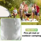 100*100cm Terrace Fire Pit Mat Barbecue Lawn Fire-resistant Protective Mat