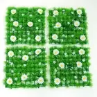 Durable Artificial Plant Wall Panel Fake Green Grass Mat Privacy Screen