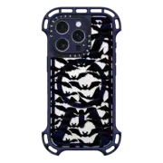 iPhone 16 Pro Ultra Bounce Case MagSafe Compatible GOING BATTY - HALLOWEEN BATS SPOOKY BLACK PATTERN By Ebi Emporium