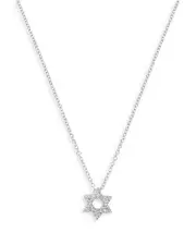 Meira T 14K White Gold Diamond Star of David Pendant Necklace, 18