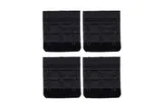 4x Triumph 3 Hook Bra Extender Extension Band Fastener Clip On Strap Black Bulk