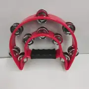 1pc Dual Row Jingle Percussion/Tambourine/ Multifunctional Hand held Bell Rattle