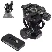 2D Panoramic Panorama Ball Head+Quick Release Plate fr Camera Tripod Monopod-NEW