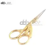Stork Embroidery Sewing Craft Shears Cross Stitch Scissors 3.5'' Gold BTS-651