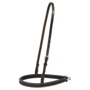 Western Brown Leather 1.0" Wide Silver Spot Studded NoseBand