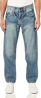 [True Religion] Men's Geno Big T Jeans - No Flap Design, 32" Inseam