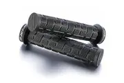 JetBlack Rip Lock On Grips Black with Black Rings - Black