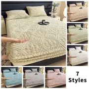 Jacquard Velvet Mattress Cover Bed Cover Stretch Fitted Sheet Mattress Protector