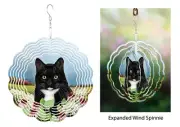 Tuxedo Cat Wind Spinner