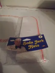 Beistle NEW OLD STOCK Soda Jerk Hats 4 In Package. Made In The USA. So Cool!