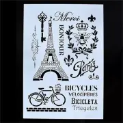 Paris Eiffel Tower Stencil Crafts Icing Airbrush Painting Template Scrapbooking