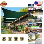Heavy Duty Green Rectangle Shade Sail: 6' x 8' for Stylish Outdoor Spaces