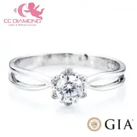 在飛比找momo購物網優惠-【CC Diamond】GIA30分F/VS 婚戒(GIA3