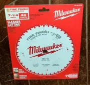 Milwaukee 7-1/4" (40 Tooth) FINE FINISH Saw Blade - Item #48-40-0726