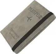 [WOFASHPURET] Versatile Passport Holder Card Protector Id Case Credit Card Wallet Pu Leather Waterproof Durable
