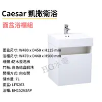在飛比找蝦皮購物優惠-🔸HG水電🔸  Caesar 面盆浴櫃組 LF5263,EH