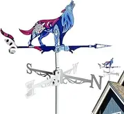 Garden Weather Vane, Farmhouse Roosters Decorations, Metal Rooster Weathervane with Wind Spinner, Perfect Farmhouse Garden Decoration for Backyard and Outdoor Spaces