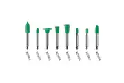 Kenda Amalgam Hi-Shine Polishing, No. 3006 3 X 7Mm, Small Point, Right Angle, Green, 6/Pack