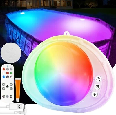 Rechargeable Magnetic Submersible Underwater Pool Lights with Remote Control