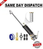 Heavy Duty Tire Inflator with Pressure Gauge, 16.5 Extended Dual Head Air Chuck