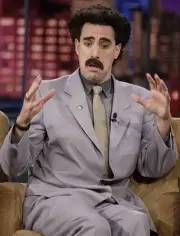Actor Sacha Baron Cohen as Borat during an interview on October 9 - Old Photo 11