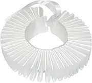 ZPGVWXKO Vintage Elizabethan Ruffle Clown Choker Necklace, White, Size