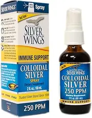 Natural Path Silver Wings Colloidal Silver 250ppm Spray Top 2 Fl Oz. - Enhanced Immune Support Supplement