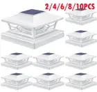 2-10PCS Solar Post Deck Cap Lights Outdoor Fence Dock 4x4/6x6 LED Lamp PVC Vinyl