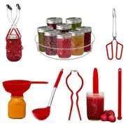 8 Pieces Canning Supplies Starter Kit, Canning Tools Set with Rack, Funnel, S...