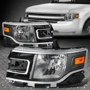[LED SIDE MARKER]FOR 13-19 FORD FLEX BLACK HOUSING AMBER CORNER HEADLIGHT LAMPS (for: Ford)