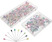 Sewroro Cute Gourd Shape Head Pins 300pcs Multipurpose Sewing Pins Ball Pins for Jewelry Making Fixing Pins for Bouquets Decorative Projects