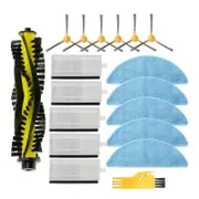 Side Brush Filter + Mop Roller Brush for Exvac660 880 Robot Vacuum Cleaner Accessory Replacement Kit