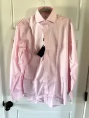 Emmanuel Berg men’s custom collared button up long sleeve dress shirt color pink