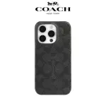 【COACH】IPHONE 15 PRO MAX 手機殼 黑色經典大C