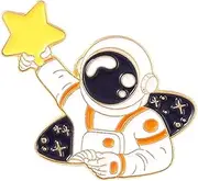 [Wzmzjy] Fashion Enamel Brooches Collection DIY Astronaut Pin Brooch for Kids Girl Jewelry Accessory Near, Star