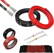 7AWG Silicone Electric Wire Flexible Cable Kit High and Low Temperature Resistant 2100 Strands 0.08mm Tinned Copper Wire for DIY, Home Appliances, RC Aircraft Car Battery etc.