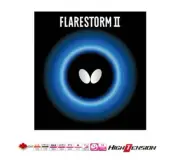 Butterfly Table Tennis Pingpong Rubber Flarestorm 2 Black 2.1 2.3mm