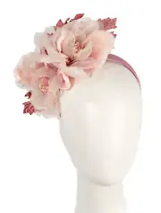 Dusty Pink silk flower fascinator headband Fillies Collection Made in Australia