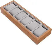 BESPORTBLE Wooden Watch Organizer Tray Display Case for Watches Elegant Jewelry Storage for Bracelets and Bangles Wooden Showcase for present Giving
