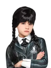 Wednesday Addams Netflix Series Girls Costume Wig