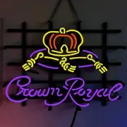 Crown Royal Whiskey Beer Neon Lamp Light Sign 20"x16" Bar Gift Show Decor EY