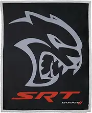 Detroit Shirt Company Dodge SRT Hellcat Sherpa Fleece Throw Blanket Supersoft and Warm 50" X 60"