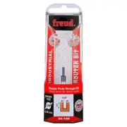 (J) Freud 04-100: 1/8" (Dia.) Double Flute Straight Bit Red